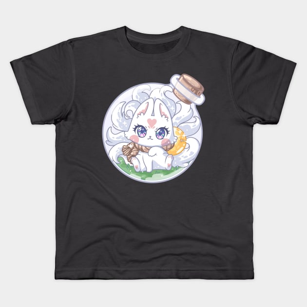 The nine tailed fox in your nightmares Kids T-Shirt by Flower-Cocktails